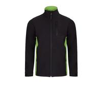 VELILLA 106004 Giacca Soft Shell Bicolore, Colore Nero e Verde Lime, Taglia 3XL, nero e verde lime, 3XL