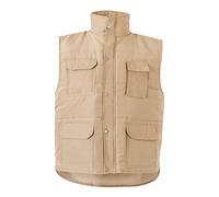 Velilla Chaleco Acolchado Multibolsillos Color Beige Talla M Gilet, M Unisex-Adulto