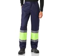 Velilla 156 - Pantaloni alta visibilità (Taglie M) colore blu marino e giallo fluo