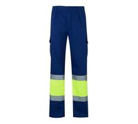 Velilla 157 - Pantaloni alta visibilità (Taglie L) colore blu e giallo fluo