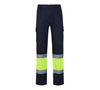 Velilla 157 - Pantaloni alta visibilità (Taglie M) colore blu marino e giallo fluo