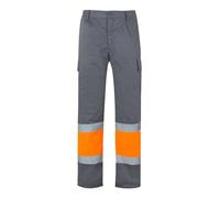 Velilla 157 Pantaloni Alta visibilità - Grigio e Arancione Fluo - XL