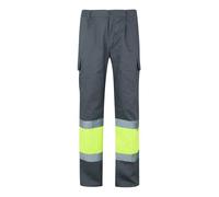 Velilla 157 - Pantaloni alta visibilità (Taglie M) colore Grigio e giallo fluo