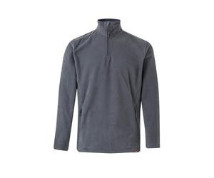 Velilla 201501 Pile da Lavoro - Grigio - Taglia XL | Pile in microfibra, mezza cerniera con patta protettiva, tasche con cerniera, giacca leggera, abbigliamento da lavoro