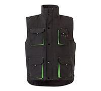 Velilla 205902 Gilet imbottito bicolore multitasche, colore nero e