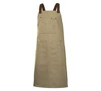 Velilla 404211B - Grembiule salopette in tela bicolore; beige sabbia e marrone; taglia unica