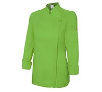 Velilla 405203TC; Giacca da cucina da donna con cerniera; colore verde lime; taglia 36