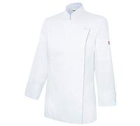 Velilla 405203TC; giacca da cucina da donna, con zip, colore: bianco, taglia 46
