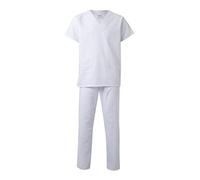 VELILLA Basic Completo di Casacca e Pantaloni, Bianco, 2