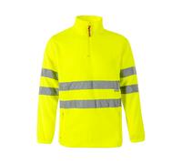 Velilla giacca pile alta visibilità mezza zip giallo fluo