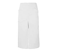 Velilla Grembiule lungo con apertura e tasche unisex adulto, bianco, Taglia unica