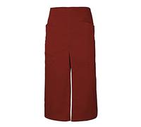 Velilla Grembiule lungo con apertura e tasche unisex adulto, rosso, Taglia unica