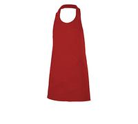 Velilla Delantal Tipo peto Corto y abotonado Grembiule Bottoni, Rosso, Taglia Unica Unisex-Adulto