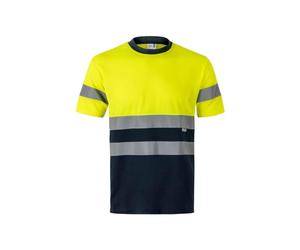 Velilla Maglietta a maniche corte bicolore ad alta visibilità e nastri riflettenti. EN ISO 13688:2013 / EN ISO 20471:2013 + A1:2016. Unisex, giallo, XXL