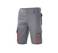 Velilla P1030078/1254 Bermuda Bicolore Multitasche, Grigio e Rosso, Taglia 54