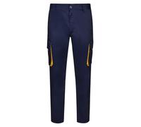 VELILLA Pantalone Unisex Adulto, Blu Navy E Giallo, 48