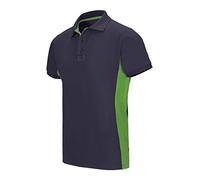 VELILLA Polo Bicolore Manica Corta Blu Navy e Verde Lime Taglia 2XL Corte, XXL Unisex-Adulto