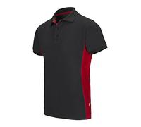 VELILLA Polo Bicolore a Maniche Corte, Colore Nero e Rosso, Taglia Corta, Unisex-Adulto