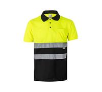 Velilla Polo da Uomo 173 Bicolore a Maniche Corte, Nero e Giallo Fluo, Taglia 3XL, Nero e Giallo Fluo, EU