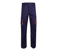 Velilla Stretch Bicolore Pantaloni, Blu (Marino/Arancio Fluo), 42