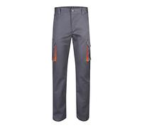 Velilla Stretch Bicolore Pantaloni, Grigio (Arancio Fluo), 44