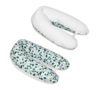 Velinda Cuscino Gravidanza Allattamento con Lacci, Multifunzionale, sfoderabile (Motivo: Triangoli Blu - Bianco)