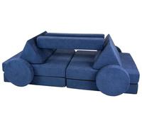 Velinda Divano Multifunzionale Pouf Poltrona per Bambini Elementi in Schiuma Gioco (Colore: Blu Scuro)
