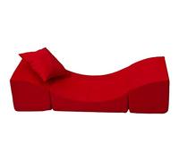 Velinda Poltrona Relax,Pouf,Pieghevole,mobili cameretta Bimbo Giochi (Colore: Rosso)