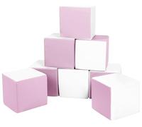 Velinda Set Completo Piramide Blocchi 45 Elementi Mattoni in Schiuma Bambino Gioco Asilo (Colore: Bianco, Rosa (Pastello))