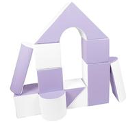 Velinda Set di 11 grandi blocchi di schiuma (colore: bianco, viola)