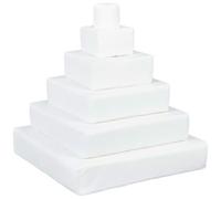 Velinda Set Piramide completo blocchi 6 elementi mattoni in schiuma bambino gioco asilo (colore: bianco)