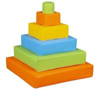 Velinda Set Piramide completo blocchi 6 elementi mattoni in schiuma bambino gioco asilo (colore: giallo, verde, blu, arancione)