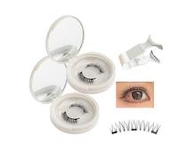 Velinta Magnetic Lashes, Capriceapp Magnetic Eyelashes, Magnetic Eyelashes No Glue, Reusable Waterproof Magnetic Lashes, Reusable Magnetic Eyelashes Natural Look with Applicator (2set,USB05)