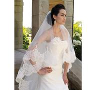 Velio da Sposa veli da Sposa Cattedrale Long Cappella APPLICIFICHE Accessi per Matrimoni in Pizzo con Pettine Senza Cristallo, Avorio, 3 * 1,5 m (Avorio 3 * 1,5 m)
