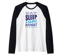 Velista a vela mangiare dormire a vela Barche a vela a vela Maglia con Maniche Raglan