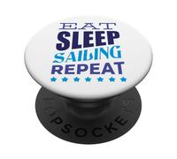 Velista a vela mangiare dormire a vela Barche a vela a vela PopSockets PopGrip Adesivo
