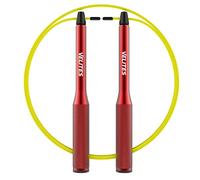 Velites Corda per Saltare per Crosstraining Fire 2.0 Corda di velocità pesata per Double-Under [Pesi Non forniti in Dotazione]. Articolo Adatto Anche per Fitness Boxing e MMA