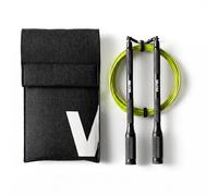 Velites Cyclone - Corda per saltare ultraleggera, design di alta qualità per double under e crossover, manico staccabile e sistema a 360º (nero)