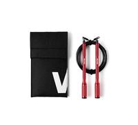 Velites Cyclone Corda per Saltare Ultraleggera in Alluminio | Rosso | Rotazione a 360º con Doppio Cuscinetto | Ideale per Doppio e Triplo Salto, Crossover e WOD Avanzati