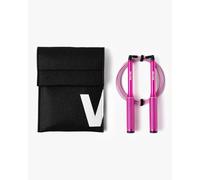 Velites Fire 2.0 Corda per saltare in alluminio ultra leggera | Rosa | per cross training, HIIT, boxe e doppio salto | Impugnatura antiscivolo con cuscinetti | Include borsa e app