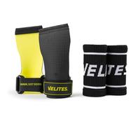 Velites I Guanti Cross Training Quad Ultra senza magnesio I Manopole Paracalli per Sollevamento Pesi I Per Atleti di Crosstraining o Ginnastica I Migliorare i Risultati, Taglia XL, Nero