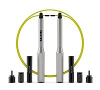 Velites Pack Fire 2 I Pack Comba Fire 2.0 + Pack di Zavorra Incluso I Corda di Allenamento Funzionale, Cardio, Forza e Doppio Salti I Potenzia il tuo Allenamento Crossfit I Colore Argento