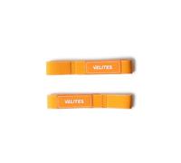 Velites Straps per sollevamento pesi | Progettato per massimizzare la tua forza di presa (Orange White)