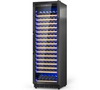 Velivi Frigorifero per vino largo 61 cm, autoportante e integrato, per 176 bottiglie, con blocco di sicurezza, a basso rumore, raffreddamento rapido, nero