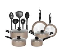 VELKER - Batteria da Cucina a induzione 15 Pezzi - Kit pentole a induzione con Rivestimento Antiaderente Adatto a Tutti i Piani Cottura. Set pentole Cucina