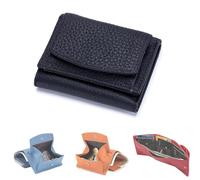 Vellarix 2025 New Genuine Leather RFID Blocking Wallet - Slim Anti-Credit Card Fraud Card Holder Organizer for Women & Men,Unisex Premium Folding Mini Pocket Wallet(A)
