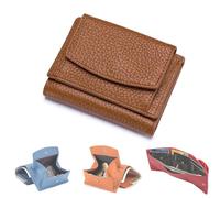 Vellarix 2025 New Genuine Leather RFID Blocking Wallet - Slim Anti-Credit Card Fraud Card Holder Organizer for Women & Men,Unisex Premium Folding Mini Pocket Wallet(H)