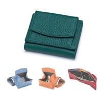 Vellarix 2025 New Genuine Leather RFID Blocking Wallet - Slim Anti-Credit Card Fraud Card Holder Organizer for Women & Men,Unisex Premium Folding Mini Pocket Wallet(I)