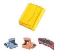 Vellarix 2025 New Genuine Leather RFID Blocking Wallet - Slim Anti-Credit Card Fraud Card Holder Organizer for Women & Men,Unisex Premium Folding Mini Pocket Wallet(B)