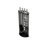 Velleman BB50112 - Set di Attrezzi per Camino, 58 x 22 x 14 cm, 5 Pezzi, Colore: Argento